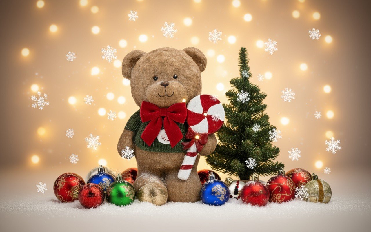 Figurka Miś z Lizakiem LED 36cm RF0529