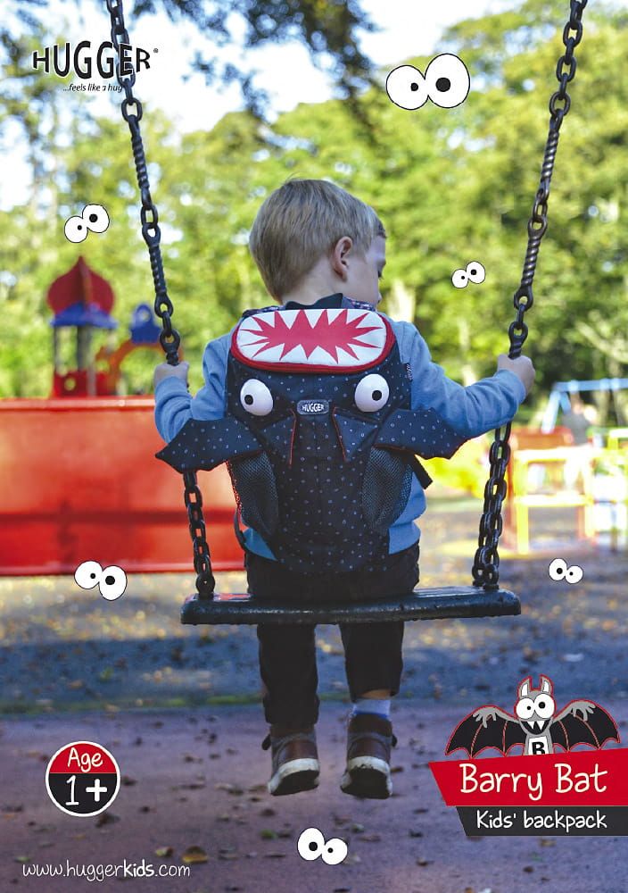 Hugger Plecaczek dla chłopca Hugger, Little Monster, wiek 1-4 lat, wzór Barry the Bat