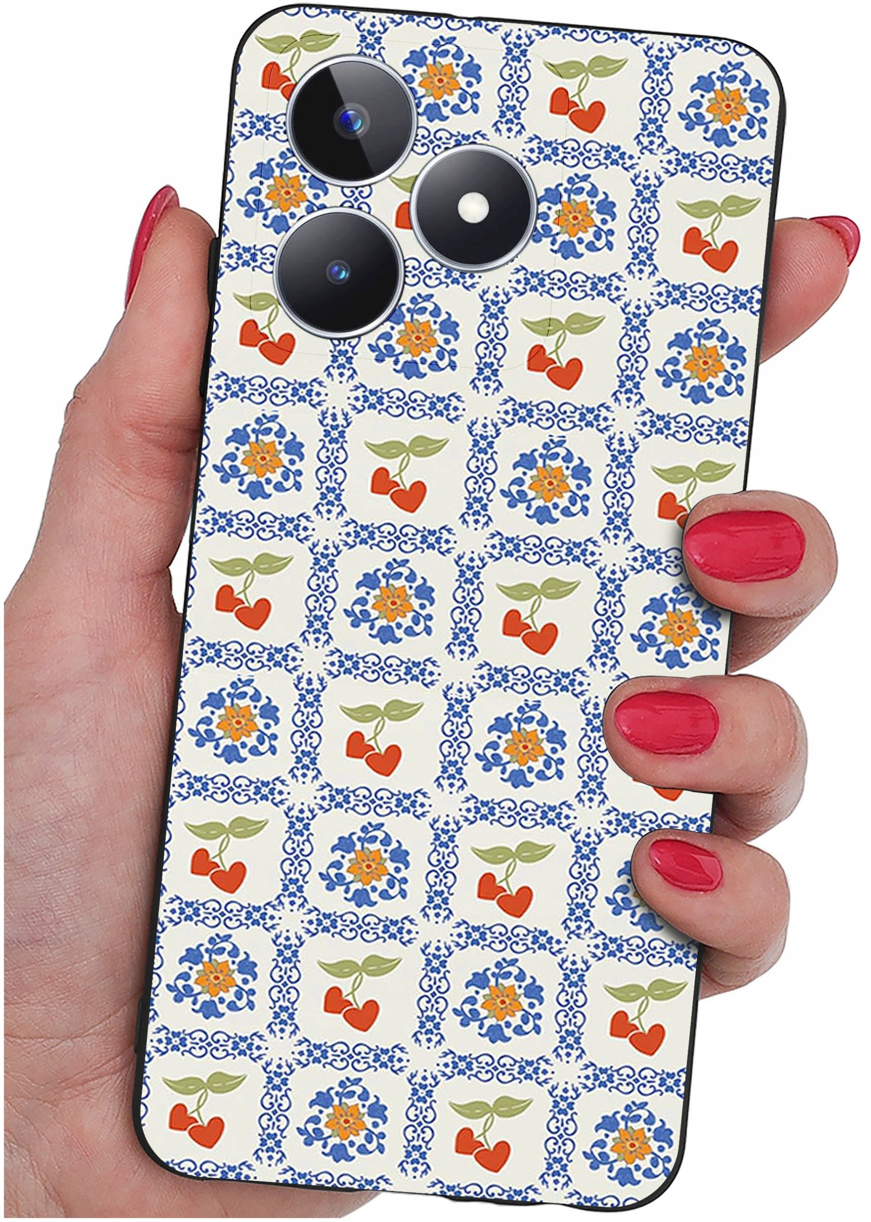 ETUI do Realme C51| C53 WZORY |SILIKONOWE MATT CASE + SZKŁO 9H