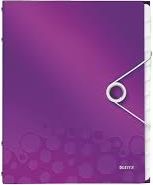 Esselte Teczki z 12 przegródkami Leitz Wow fioletowy (4634-00-62)