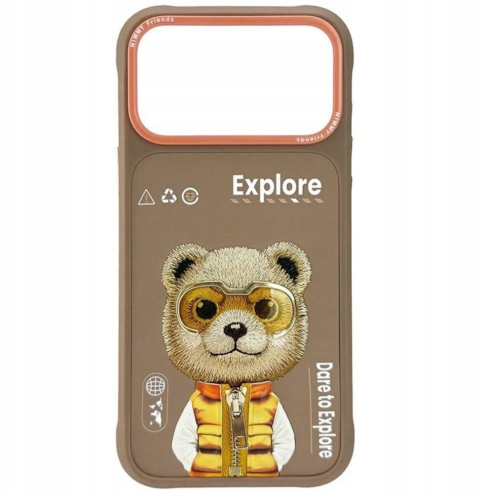 Etui Nimmy Cool&Cute 2.0 Bear do iPhone 17 Pro Max bezowy