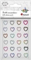 Perełki samoprzylepne Serca mix kolorów 24szt
