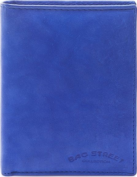 Bag Street Duży portfel skórzany męski niebieski C70