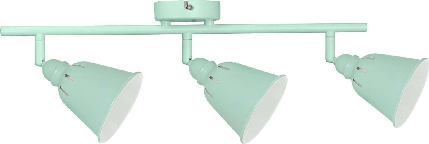 Lampa sufitowa Polux Reflektorowa LAMPA sufitowa FIONA 311078 Polux metalowa OPRAWA regulowany plafon reflektorki retro miętowe