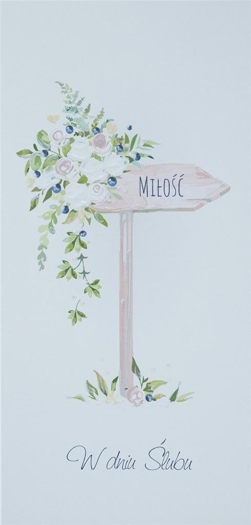 MAK Studio Karnet Ślub DL S50 - Drogowskaz MIŁOŚĆ