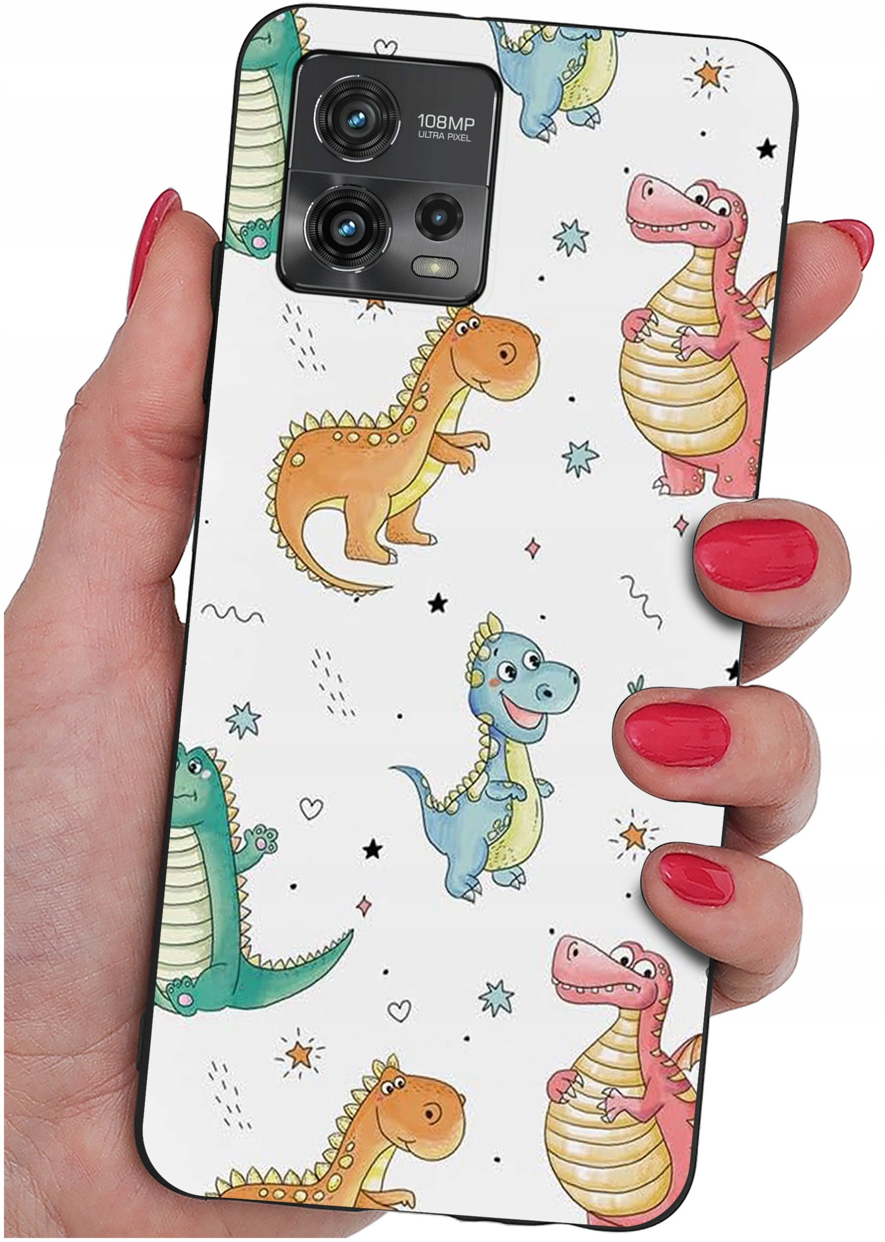 Etui do Motorola Moto G72 WZORY |SILIKONOWE MATT CASE + SZKŁO 9H