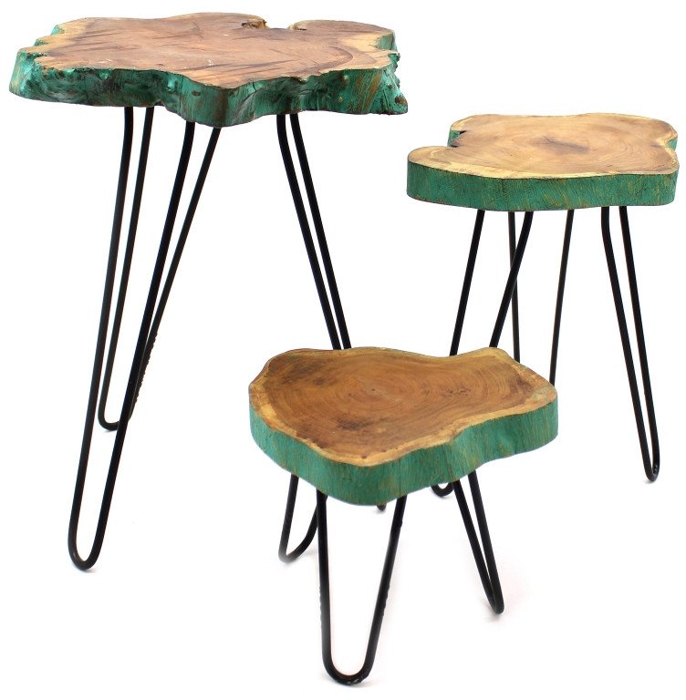 Drewniane Stojaki na Rośliny - Zielone