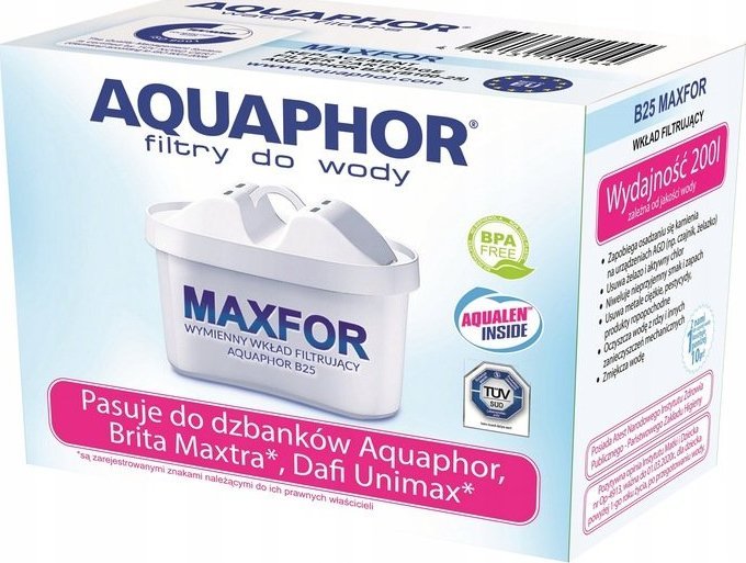 Wkład filtrujący AquaPlus 5 szt x MAXFOR filtr B25 Wkład filtrujący