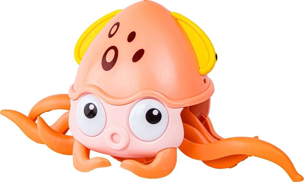 Uciekająca Pełzająca Ośmiornica, Interaktywna Zabawka, Świeci, Gra melodie Robot POMARAŃCZOWA
