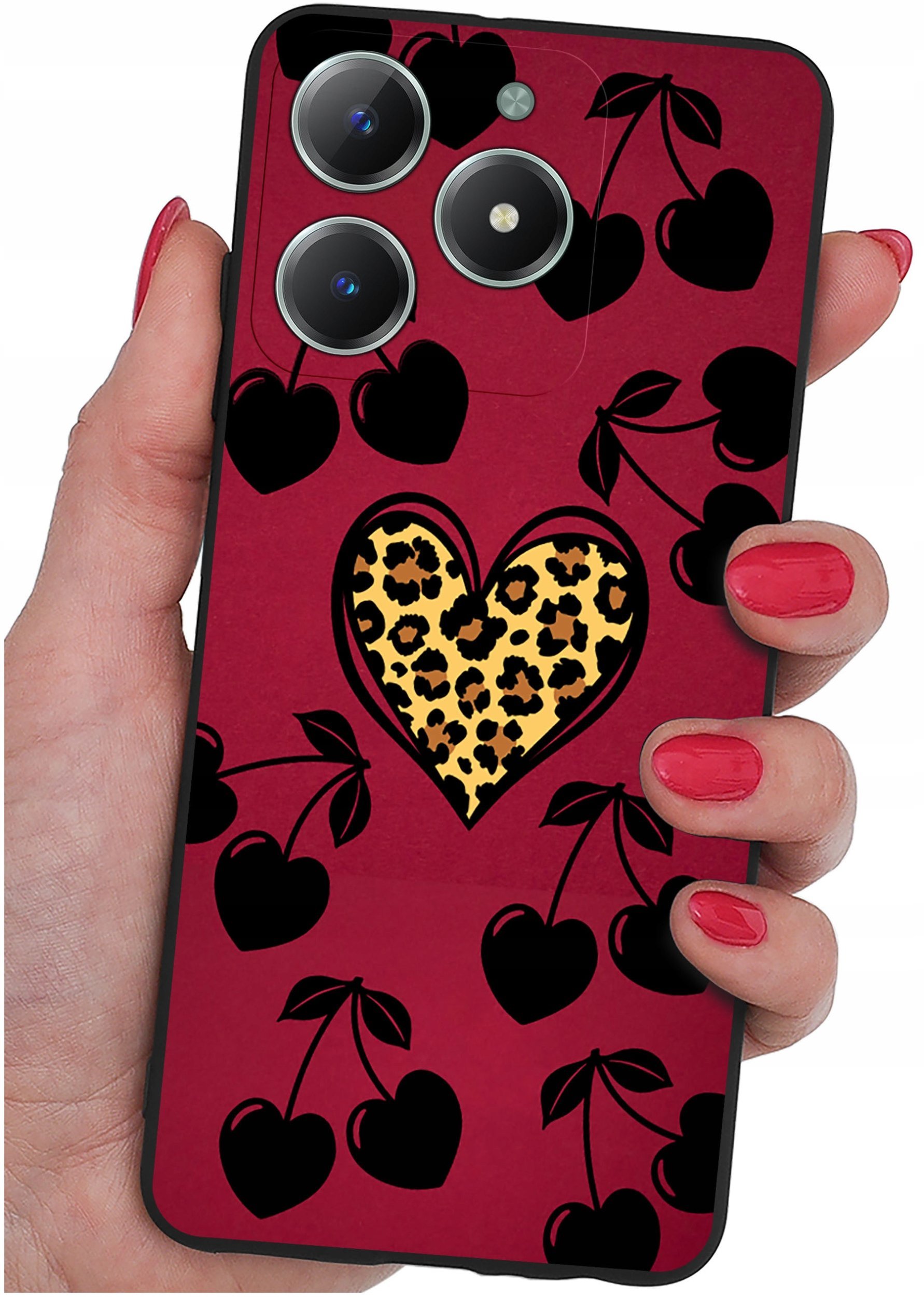 Etui do Realme C61 | C63 WZORY |SILIKONOWE MATT CASE + SZKŁO 9H