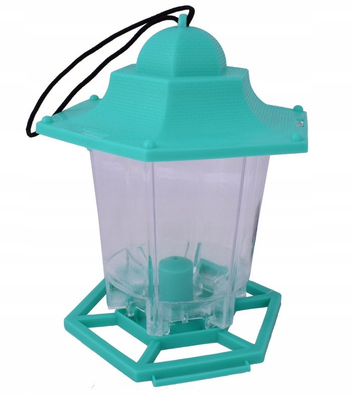 Greenmill KARMNIK Z DASZKIEM PLASTIKOWY ZIELONY SZEROKOŚĆ 13cm WYSOKOŚĆ 18cm