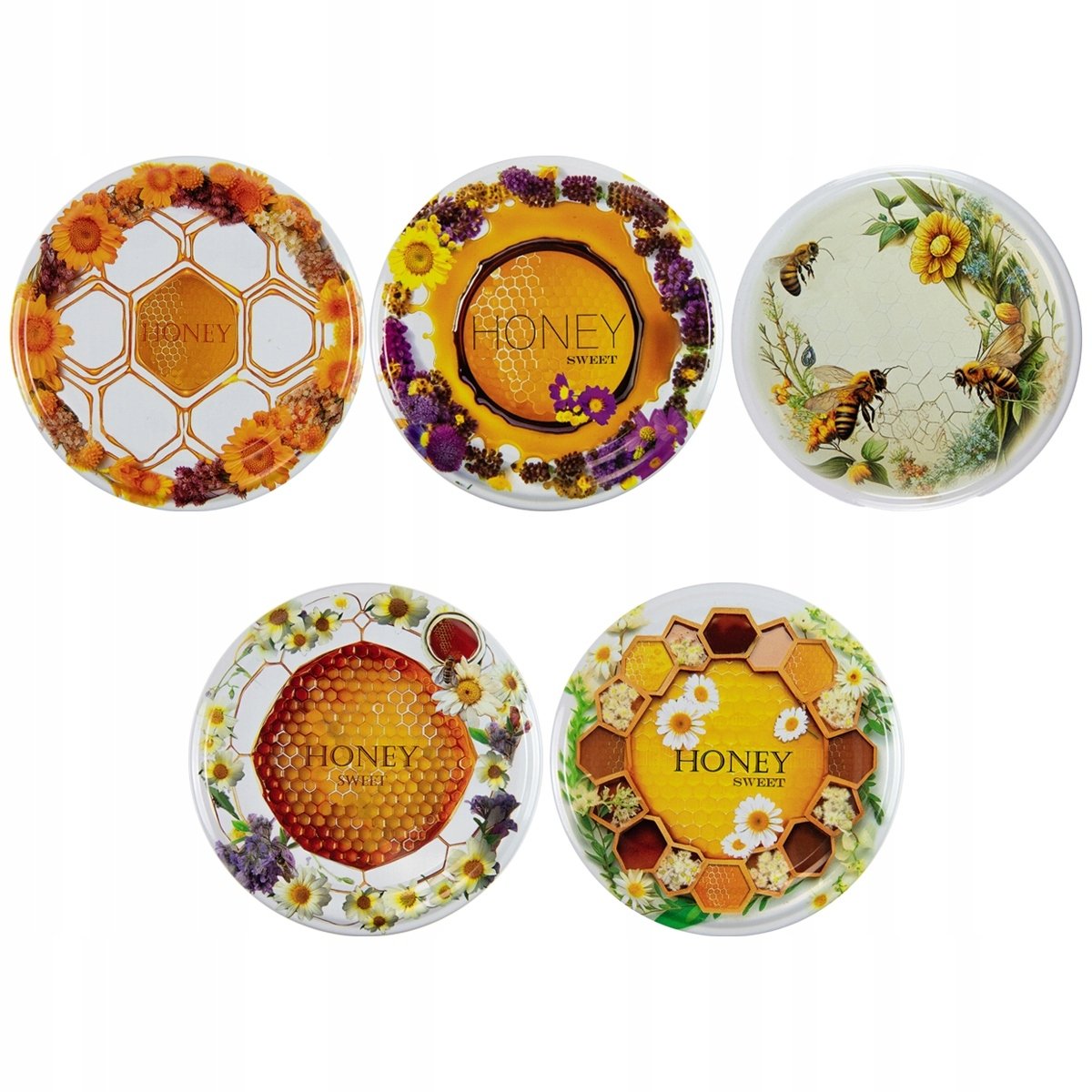 20x WIECZKO Fi 82 HONEY MOCNE ZAKRĘTKI DO SŁOIKÓW ZAKRĘTKA PRZETWORY