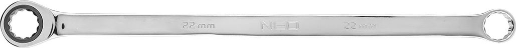 Neo Klucz oczkowy dwustronny z grzechotką (Klucz oczkowy dwustronny z grzechotką, długi 22 mm)