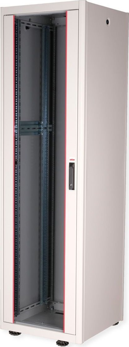 Szafa Roline ROLINE Szafa sieciowa Basic 48,26cm 19 cali 42 HE 600x600 BxT szklane drzwi szary