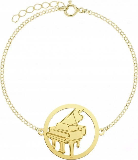 Radziszewska Jewellery Pozłacana bransoletka FORTEPIAN GRAWER DEDYKACJA