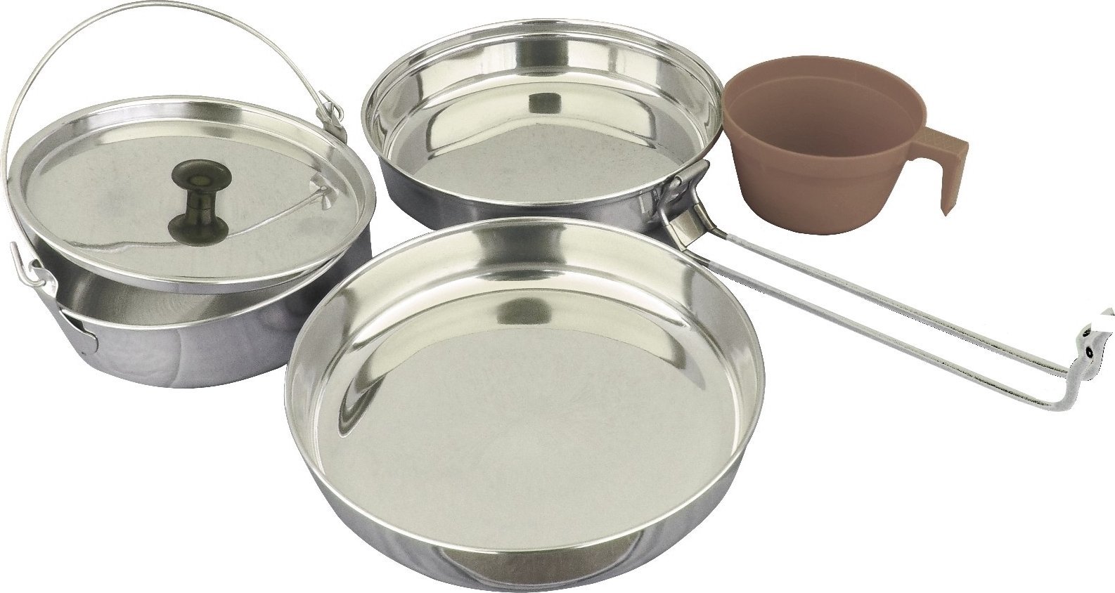 MFH NACZYNIA STAL NIERDZEWNA MAŁY ZESTAW 1 OSOBOWY MFH