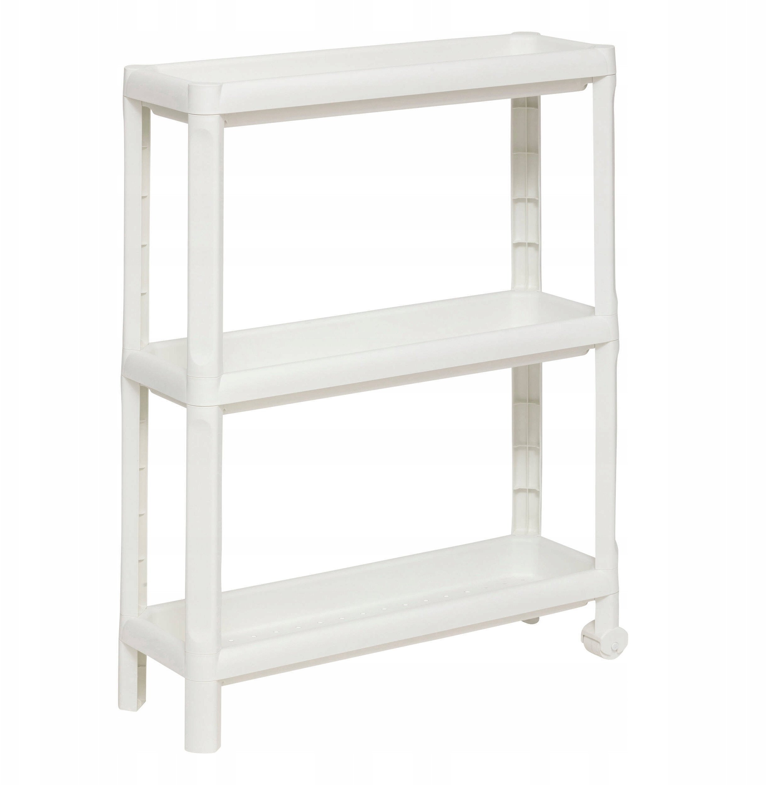 Wąski regał łazienkowy 3-poziomowy NIV z tworzywa sztucznego, 52 x 17 x 70,5 cm