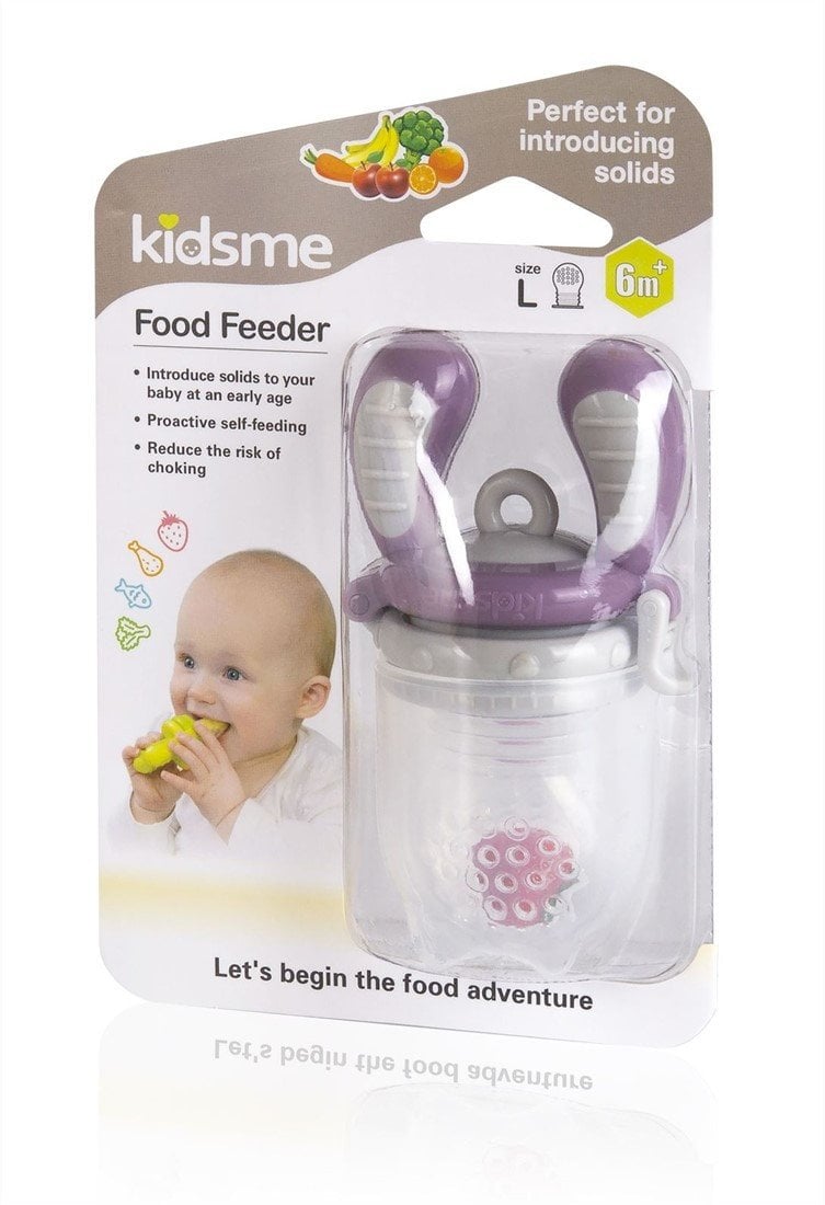 New! Special offer! Kidsme Food Feeder baby feeding device for solid foods (large) Plum from 6 months 160337PL