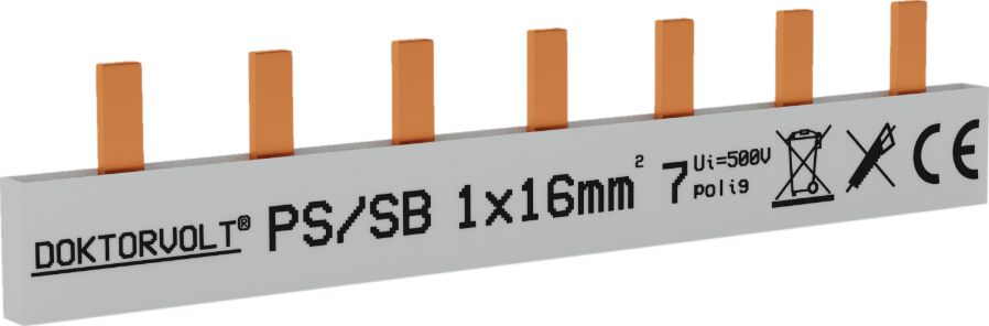Doktorvolt Szyna łączeniowa sztyftowa PS/S 1F 7Mod 16mm2 5118