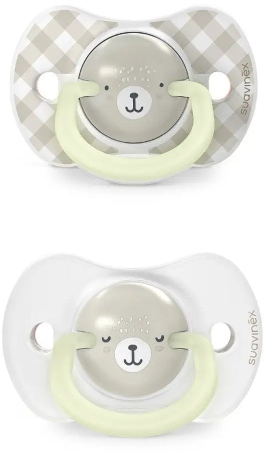 Suavinex 309099-SMOCZEK fizjologiczny SX PRO 6-18M 2SZT ŚWIECĄCY ZIELONY WILD&FREE