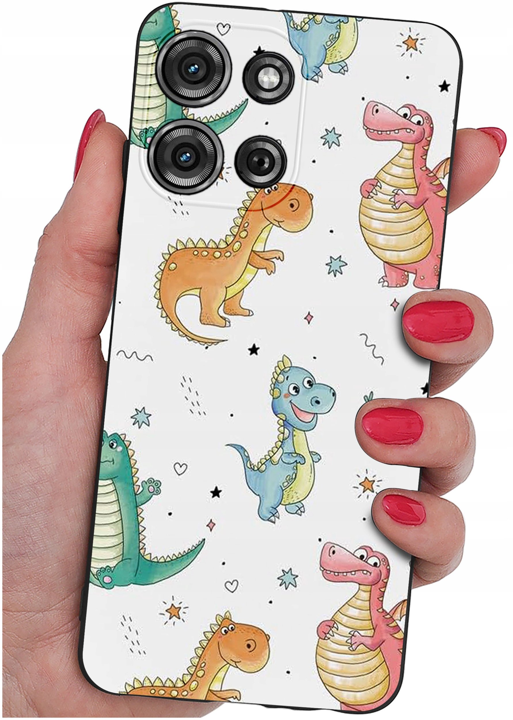 Etui do Motorola G75 5G | WZORY | SILIKONOWE MATT SZKŁO 9H