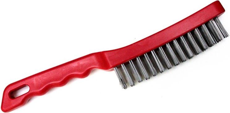 Dedra Szczotka druciana 4 rzędowa ręczna z uchwytem plastikowym (2001P)