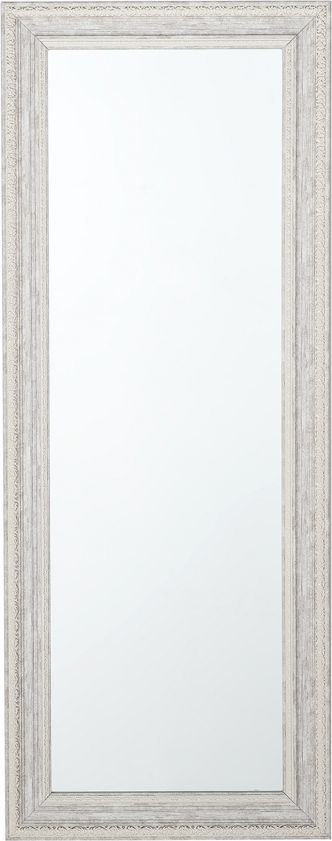 Beliani Lustro ścienne beżowo-srebrne Vertou