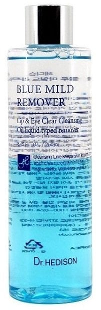 Dr. Hedison, Blue Mild Remover, Makeup Removing, Cleansing Oil, For Eyes & Lips, 250 ml For Women