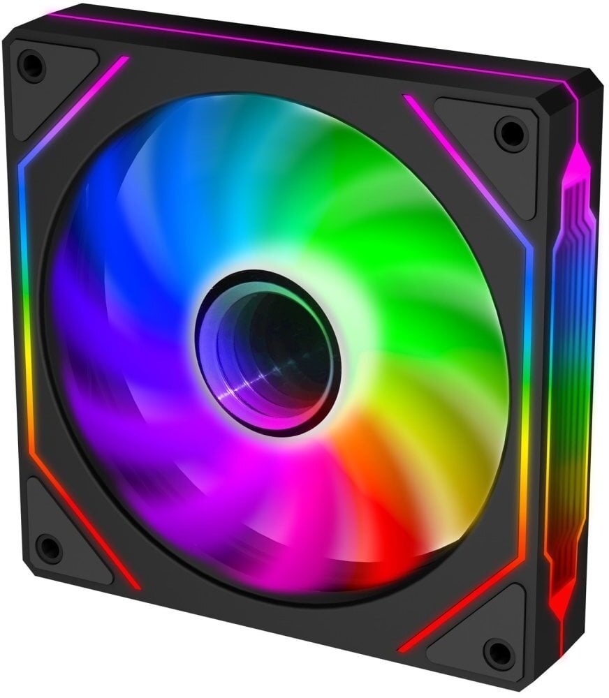 Wentylator Evolveo EVOLVEO 120UX-S wentylator 120mm, 4pin molex, ARGB, slave, czarny