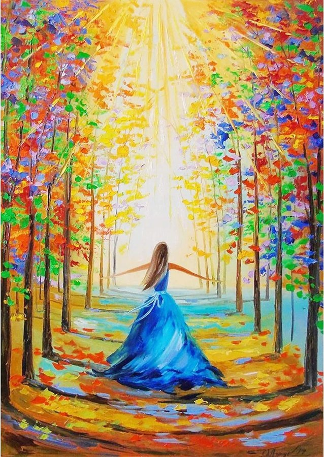 OBRAZ MALOWANIE PO NUMERACH RAMA 40x50cm KWIECISTA ALEJA