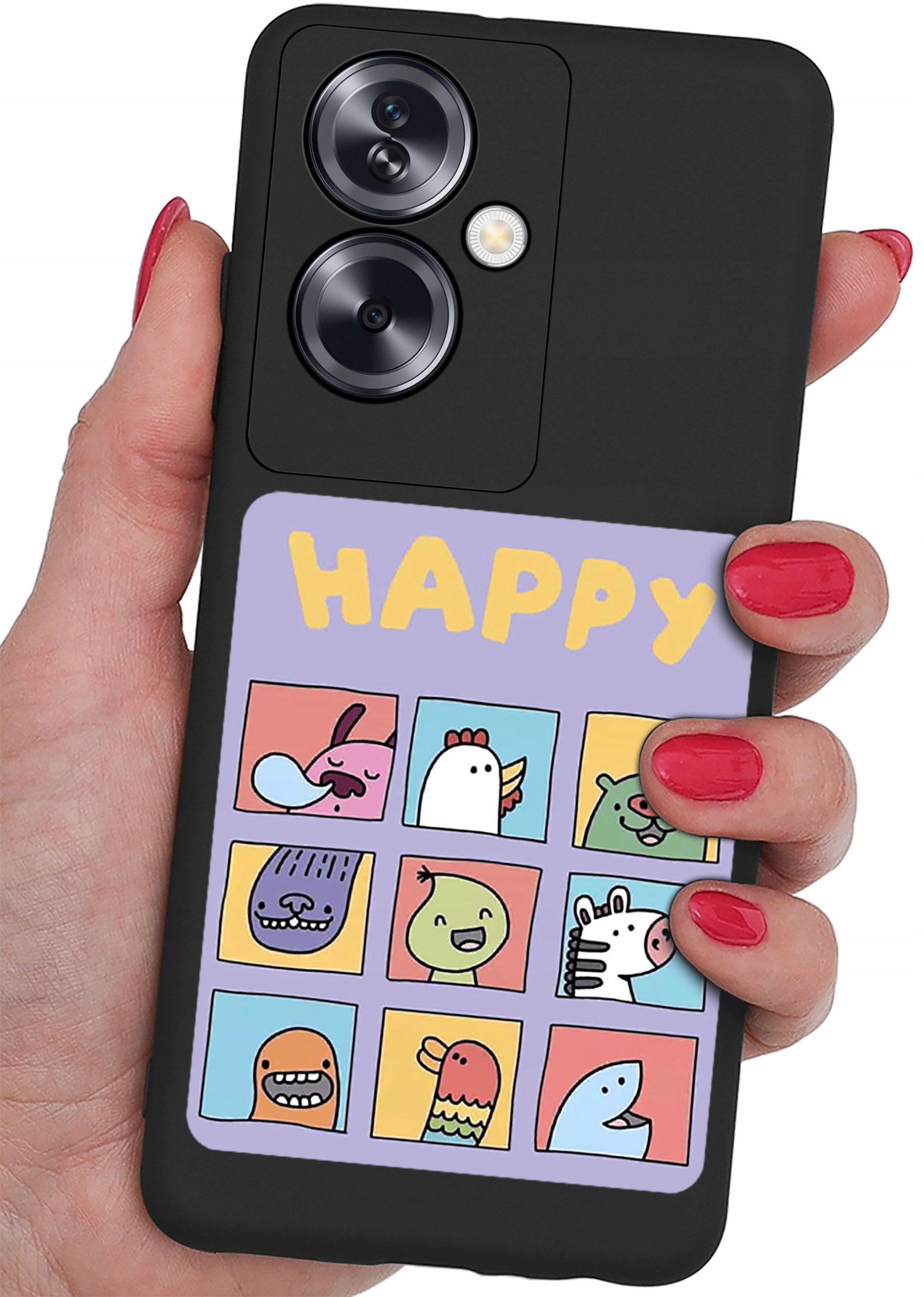 ETUI do Oppo A79 5G CASE WZORY SOFT MATT PLECKI + SZKŁO OCHRONNE 9H