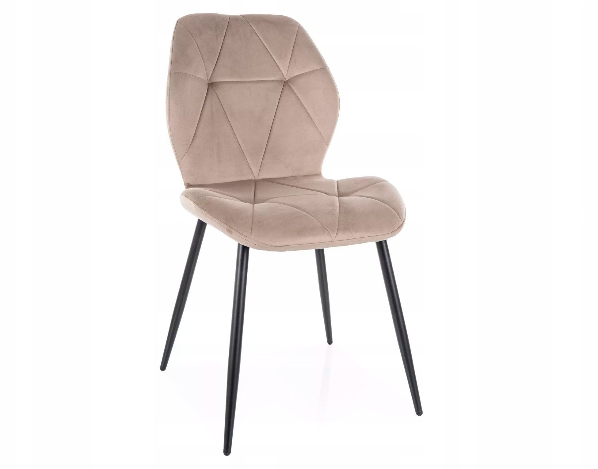 Krzesło tapicerowane RICK VELVET ciemno beżowe