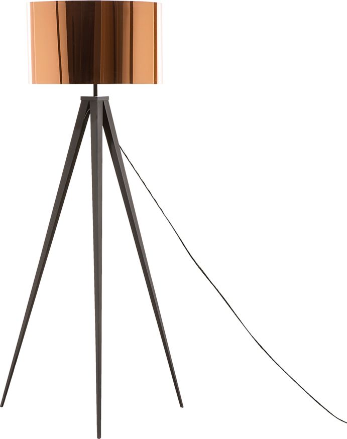 Lampa podłogowa Beliani Lampa podłogowa metalowa miedziana STILETTO