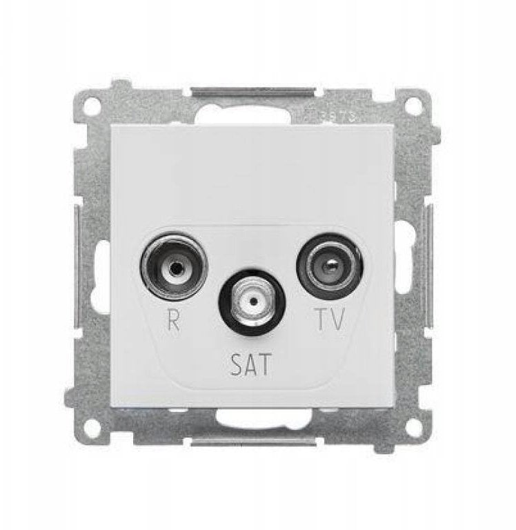 Kontakt-Simon 55 Gniazdo antenowe R-TV-SAT przelotowe 7 dB (moduł). 1x Wejście: 5 MHz2,4 GHz Jasnoszary mat TASP.01/114