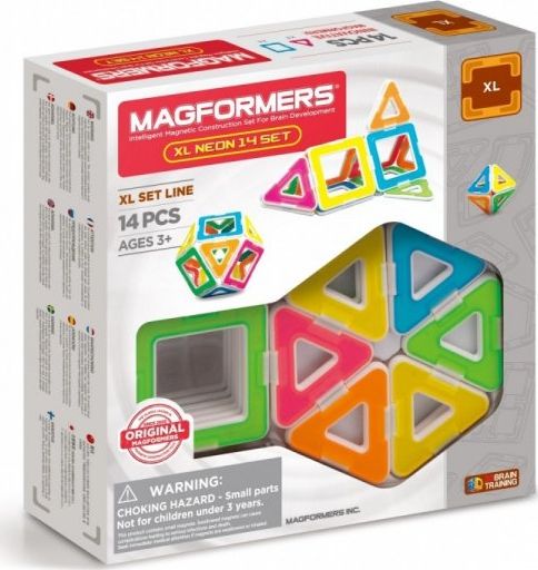 Magformers Klocki konstrukcyjne XL Neon 14 elementów (GXP-699188)