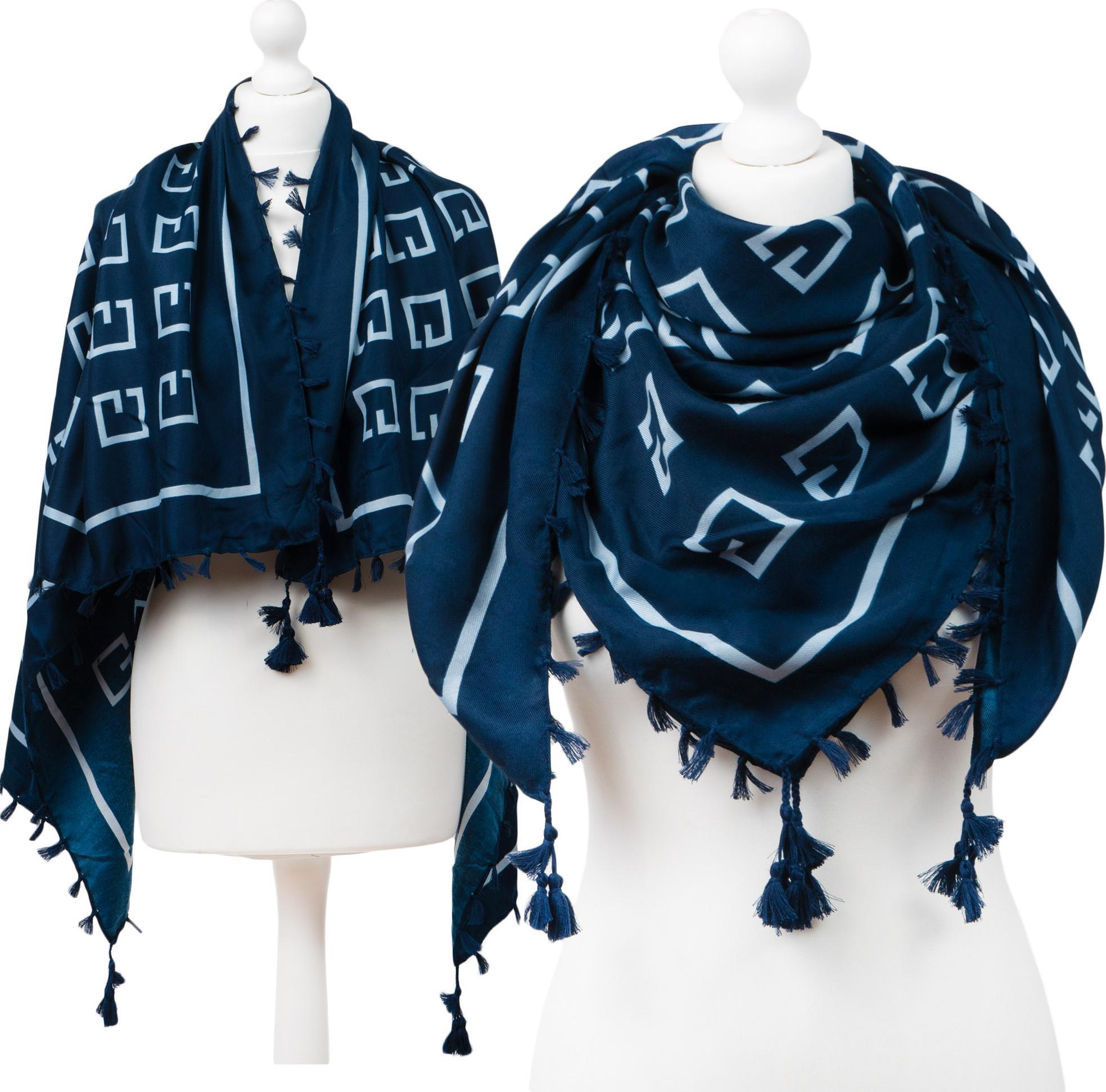 Aleszale Duża Folkowa Chusta Apaszka Ludowa Wiosenna Etno - Ch-2078A-Gra