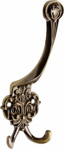 UN WIESZAK ODLEWANY RETRO W KOLORZE STARE ZLOTO KAPELUSZ