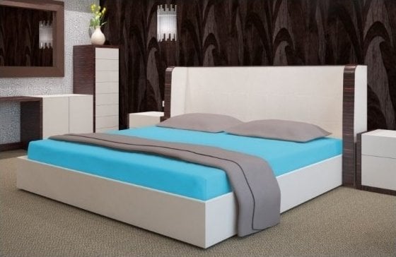 Paklodė su gumyte, 90x200 cm, turkio spalva