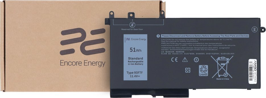 Bateria Triton Nowa bateria Encore Energy do Dell Latitude 5280 5480 5580 5590 51Wh 11.4V 4254mAh 93FTF