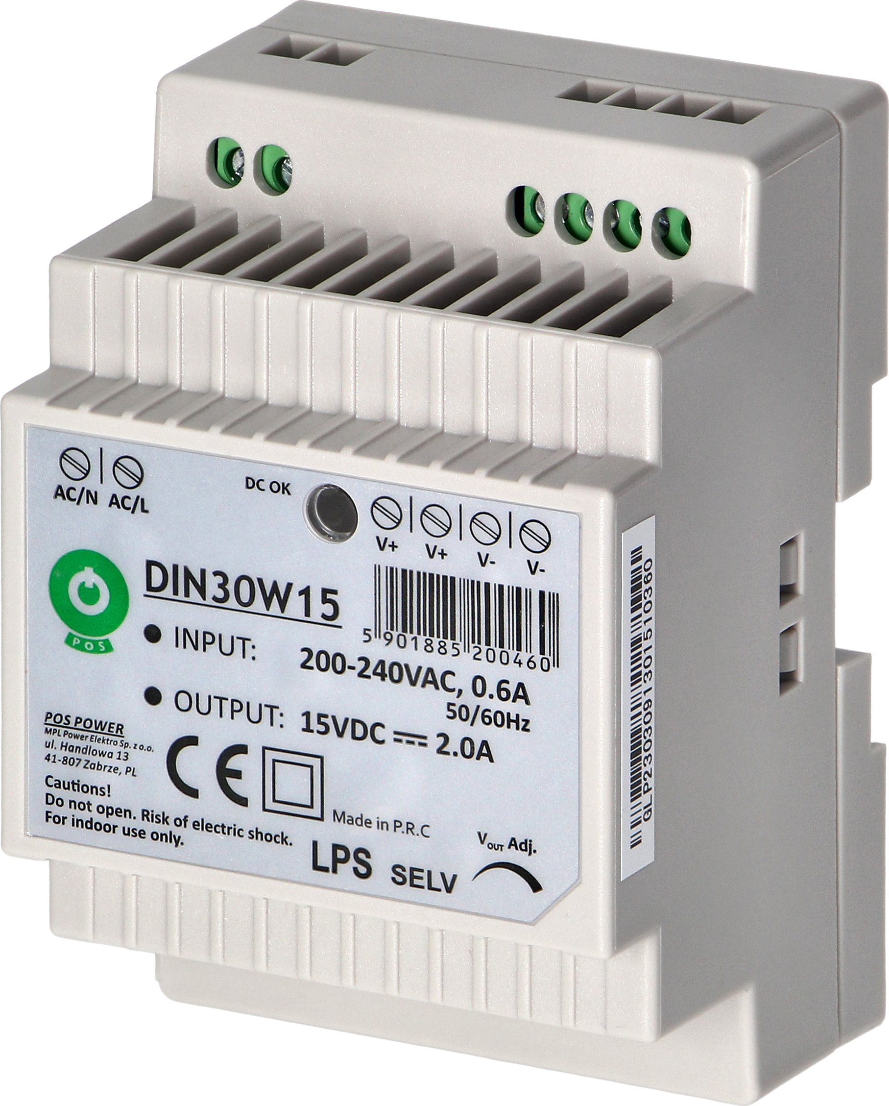 Orno Zasilacz na szynę DIN, 15VDC, 2.0A