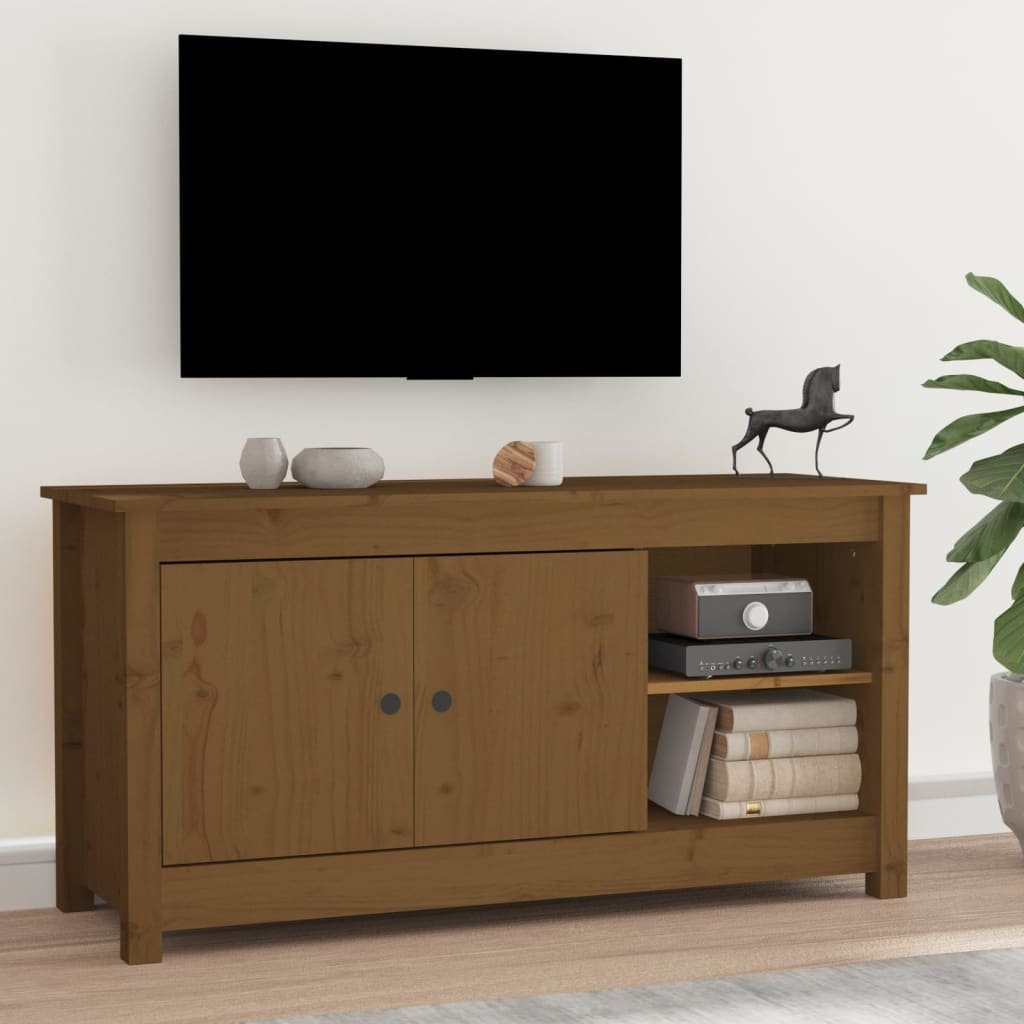 vidaXL vidaXL Szafka pod TV, miodowy brąz, 103x36,5x52 cm, drewno sosnowe