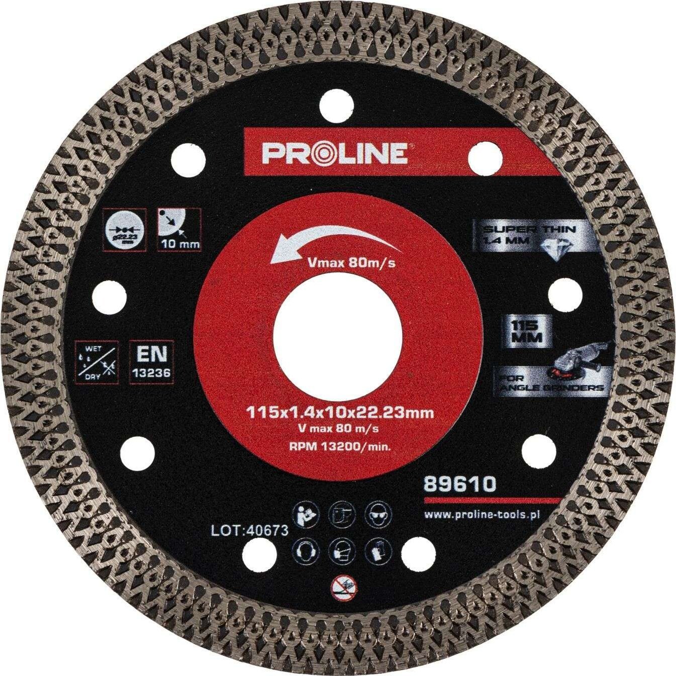 Tarcza diamentowa do cięcia,cienka,115*1.4*10*22.23,proline