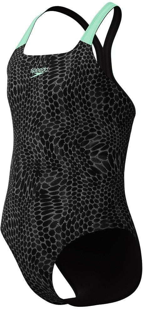 Speedo STROJE PŁYWACKIE GIRL'S PT ALV PWRBCK GREEN 8-00373418666 164 (13-14)