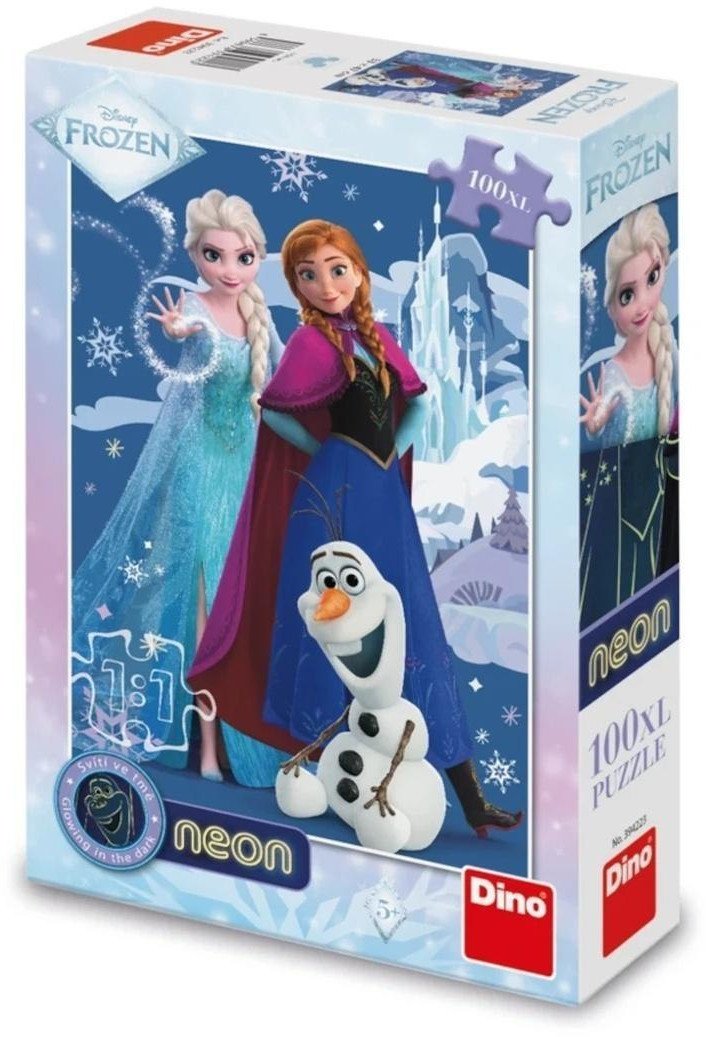 Puzzle 100 świecące w ciemności Kraina Lodu Frozen