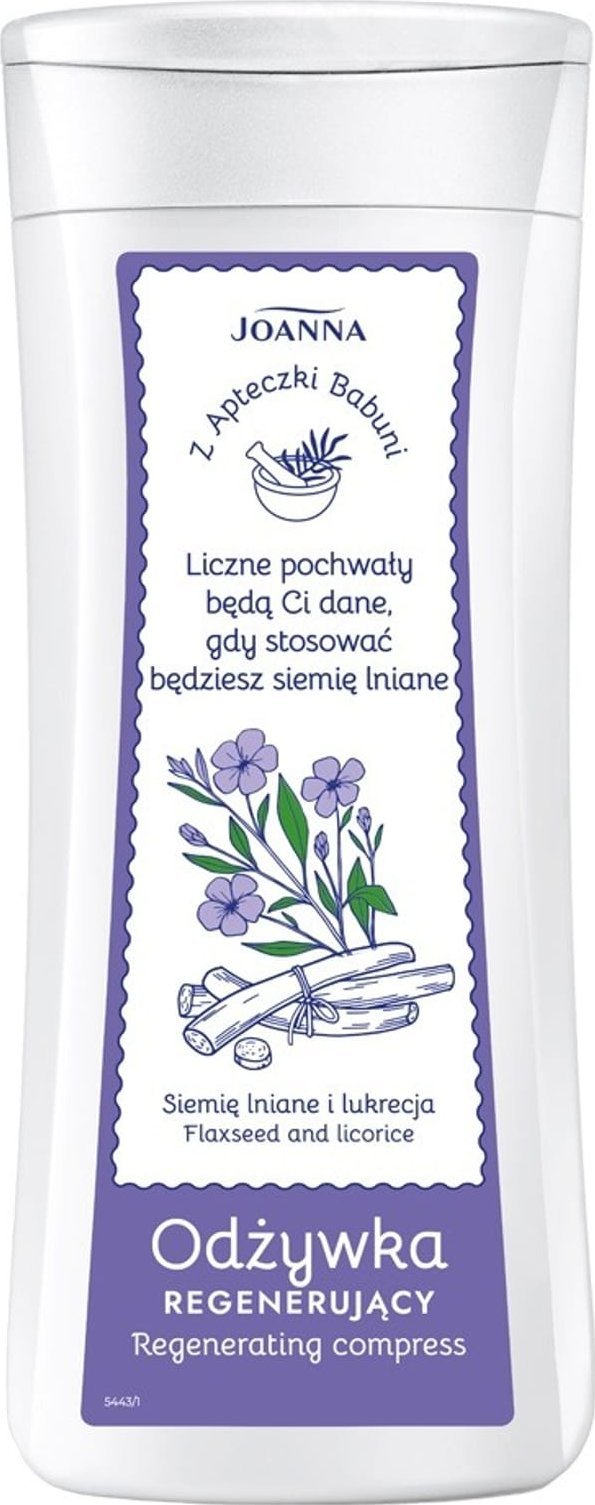 Joanna JOANNA Z Apteczki Babuni Odżywka regenerująca do włosów - siemię lniane i lukrecja 200 ml