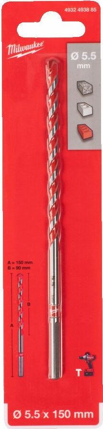 Wiertło Milwaukee MILWAUKEE WIERTŁO DO BETONU TCT 5,5x150mm PREMIUM