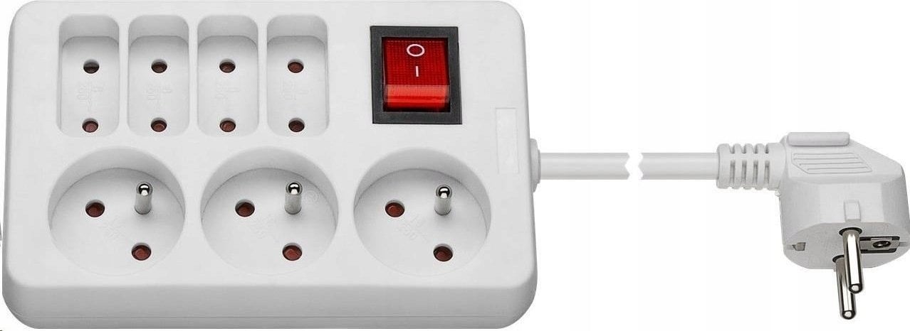 PremiumCord PREMIUMCORD Prodlužovací přívod 230V 1,5m 3+4 zásuvky+vypínač