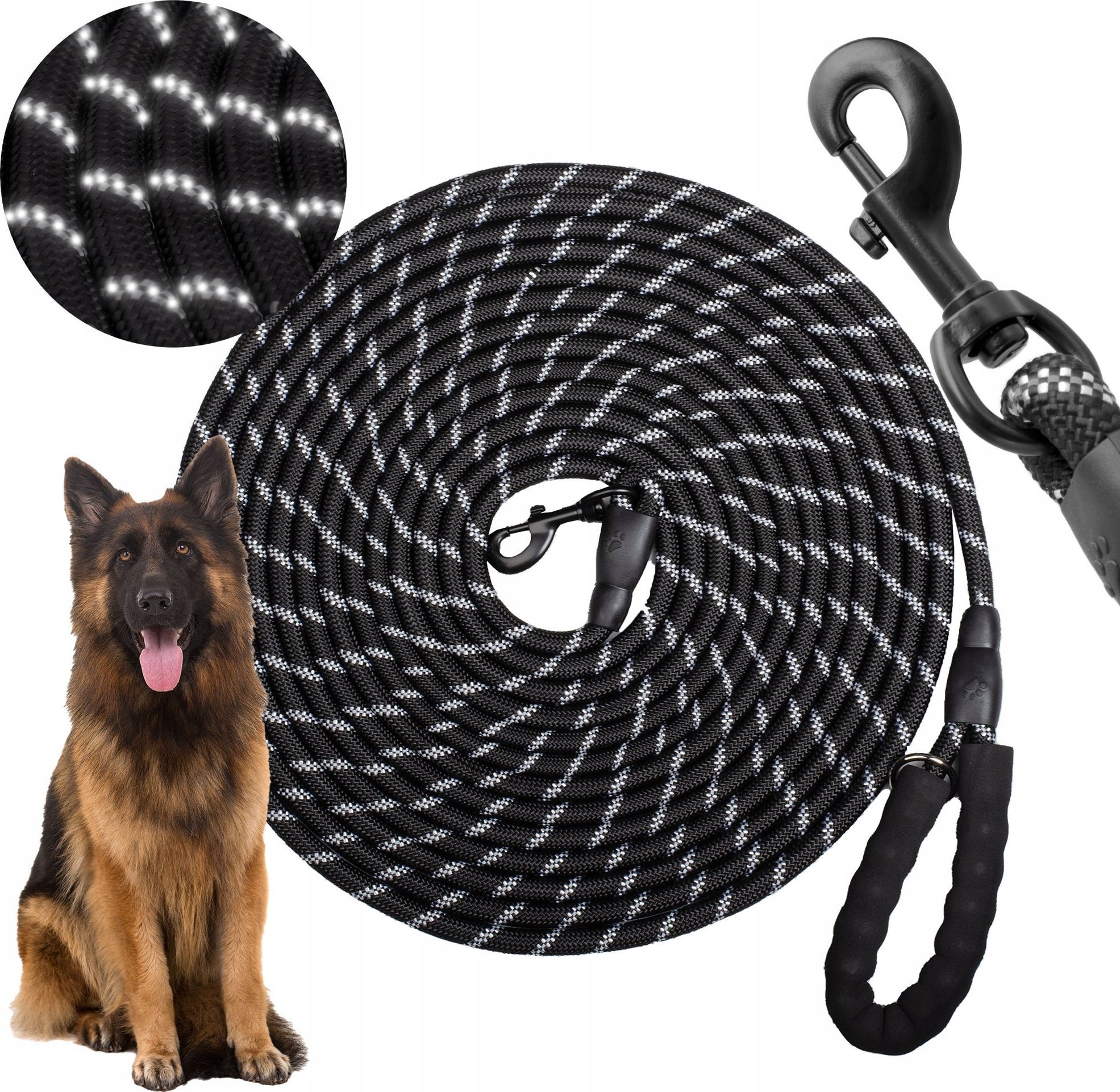 Wobell Linka Smycz Treningowa Psa Mocna Długa Gruba 10M