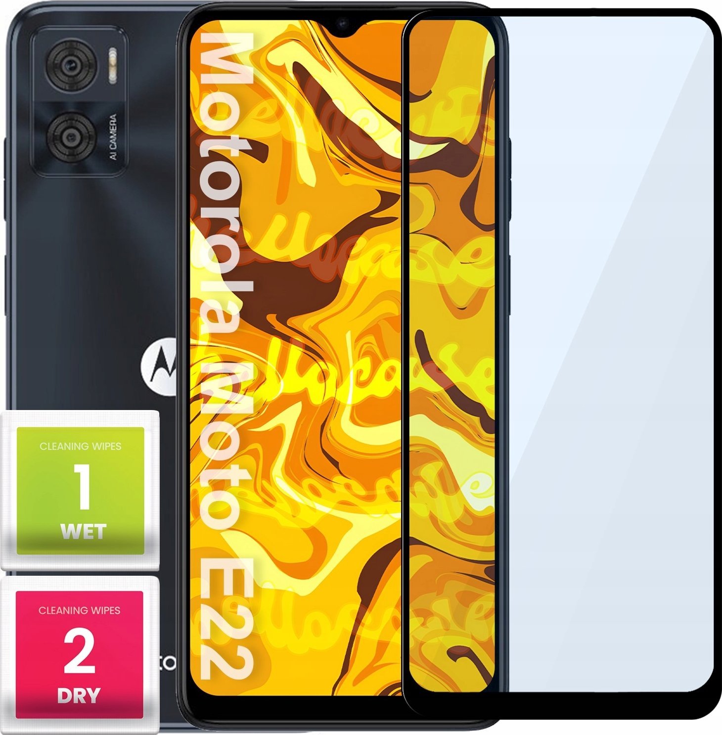 Hello Case SZKŁO HARTOWANE DO MOTO E22 / E22I PEŁNE NA CAŁY EKRAN SZKIEŁKO OCHRONNE 5D