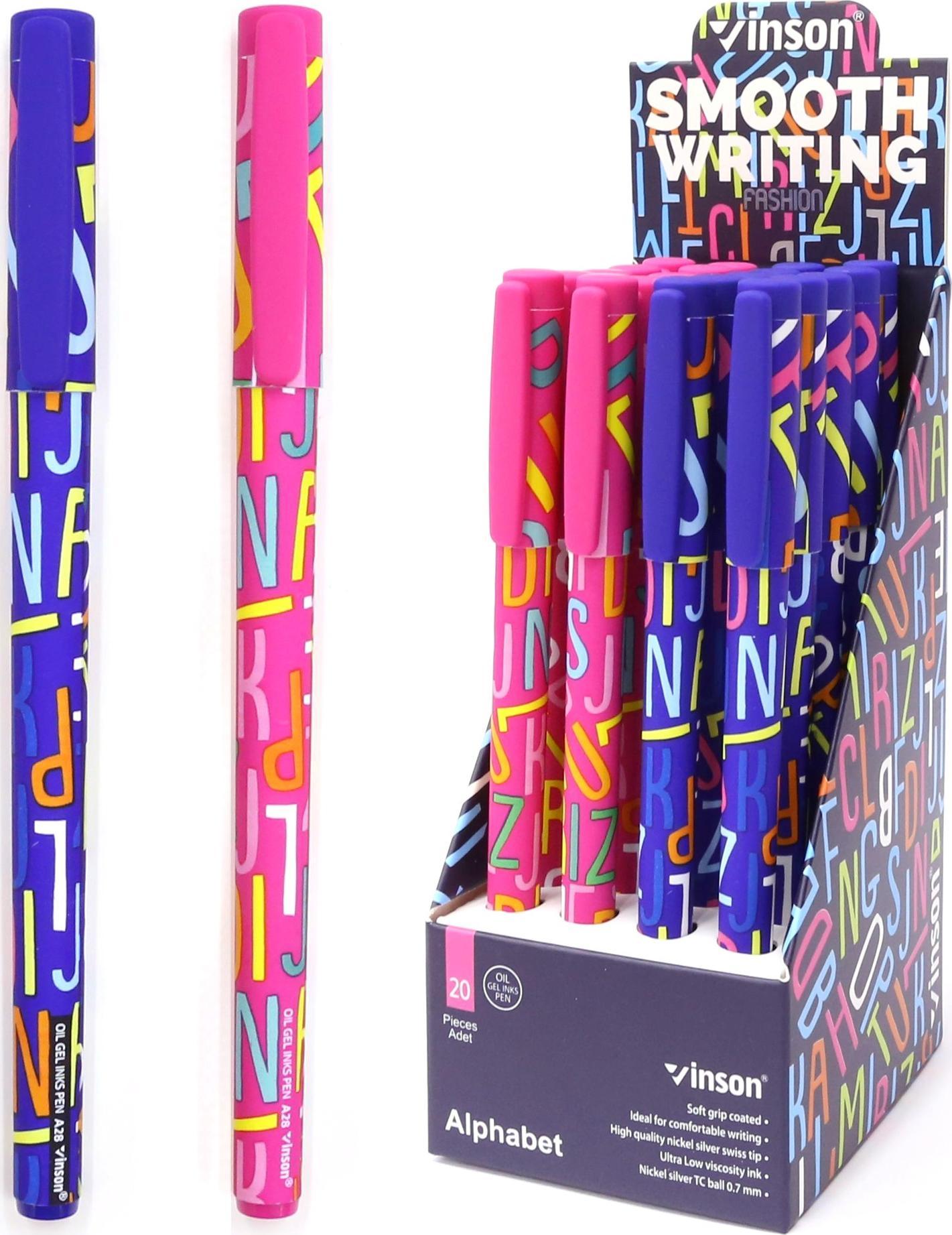 Titanum Długopis Vinson Alfabet 0,7mm 20 szt DISPLAY